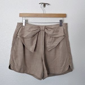 Anthropologie Elevenses High-waisted Khaki Shorts